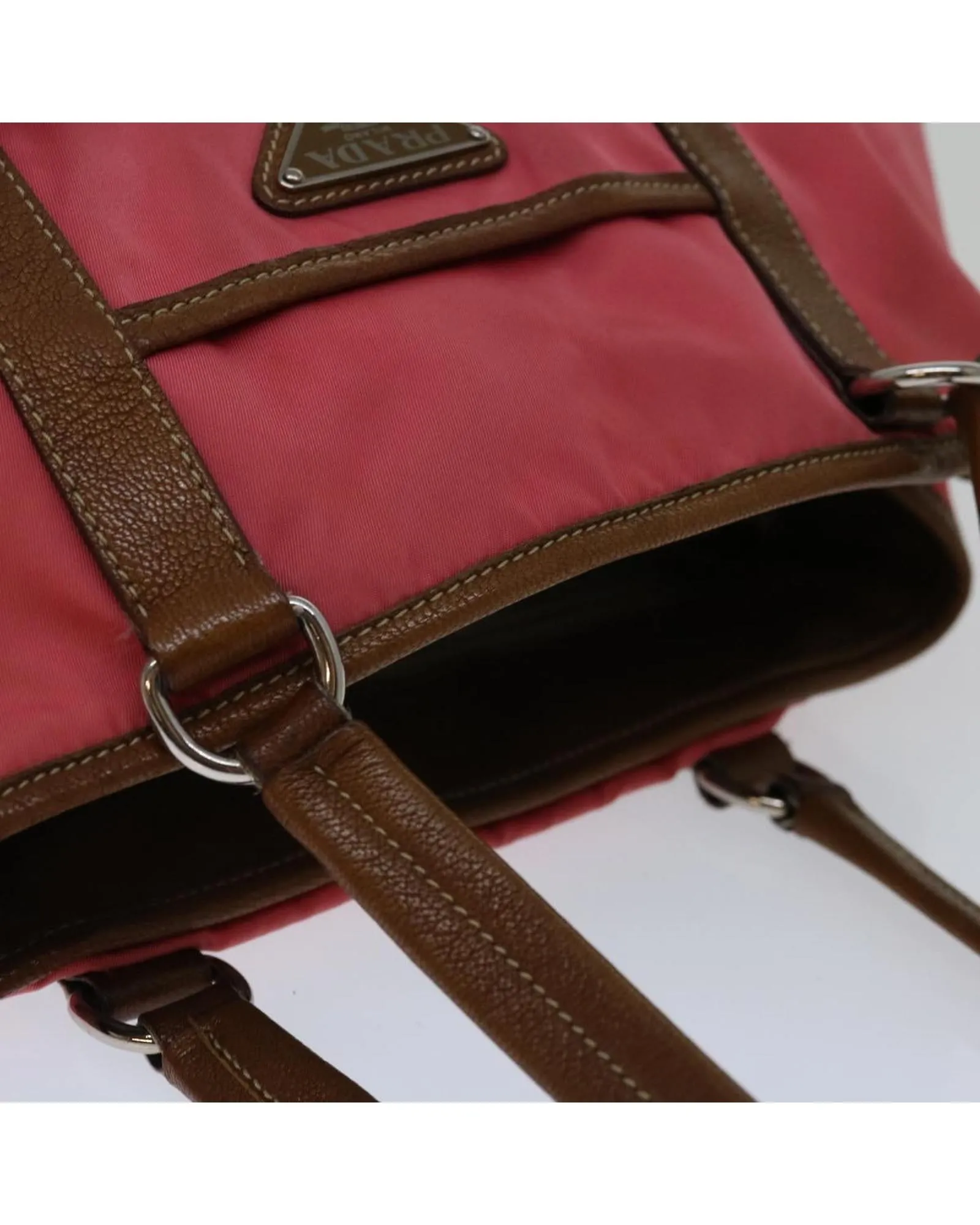 Nylon Tote Bag with Accessory - Pink