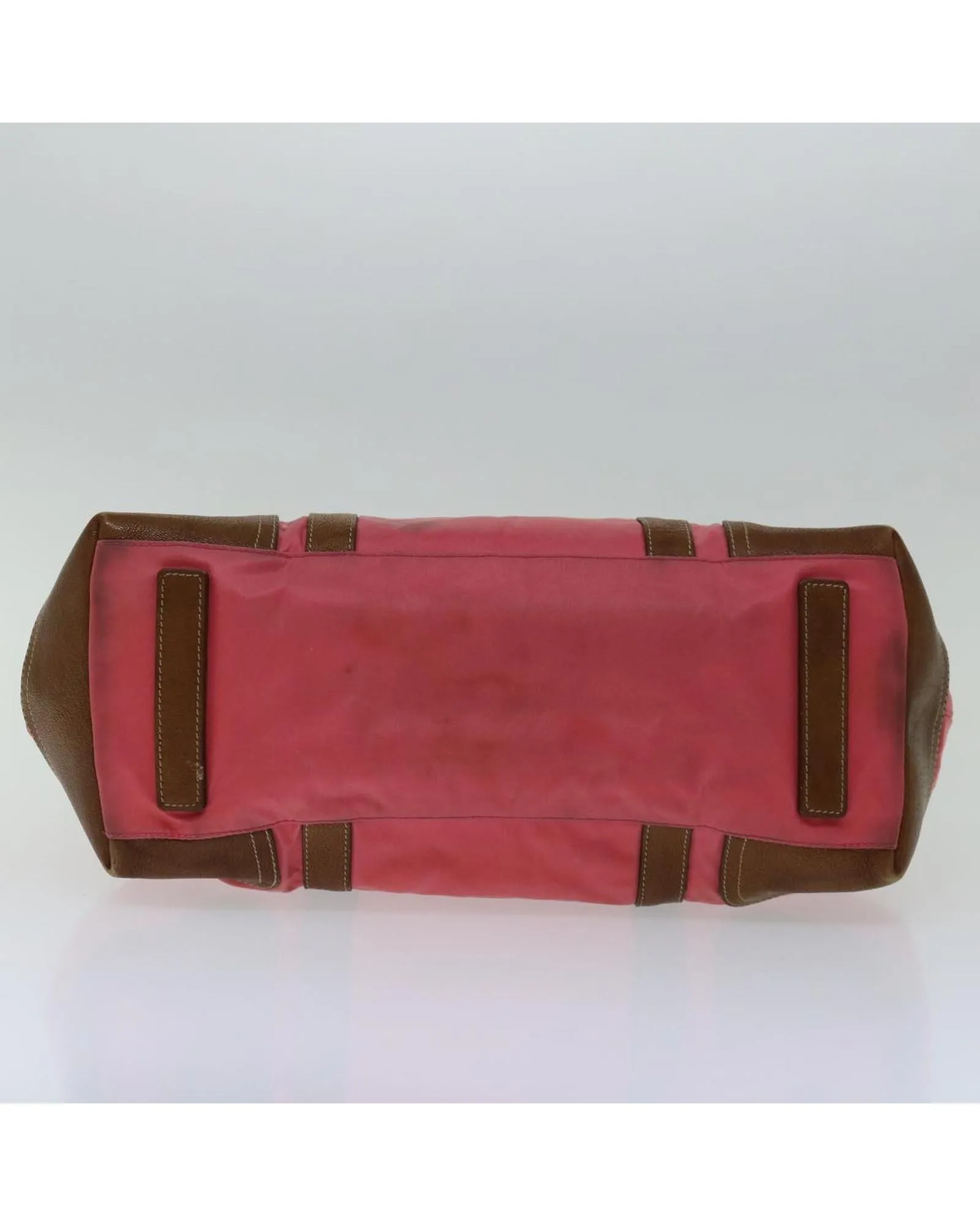 Nylon Tote Bag with Accessory - Pink