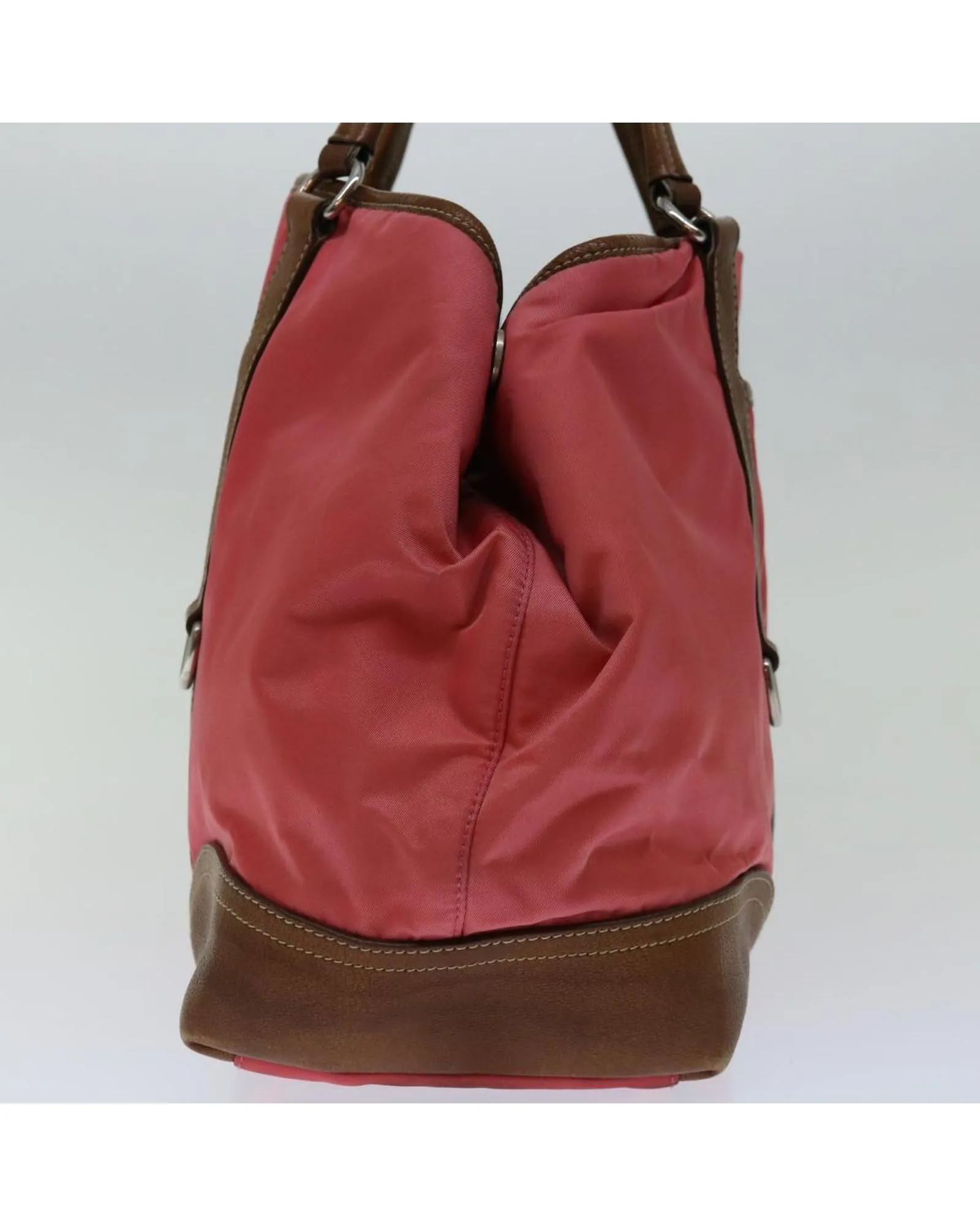 Nylon Tote Bag with Accessory - Pink
