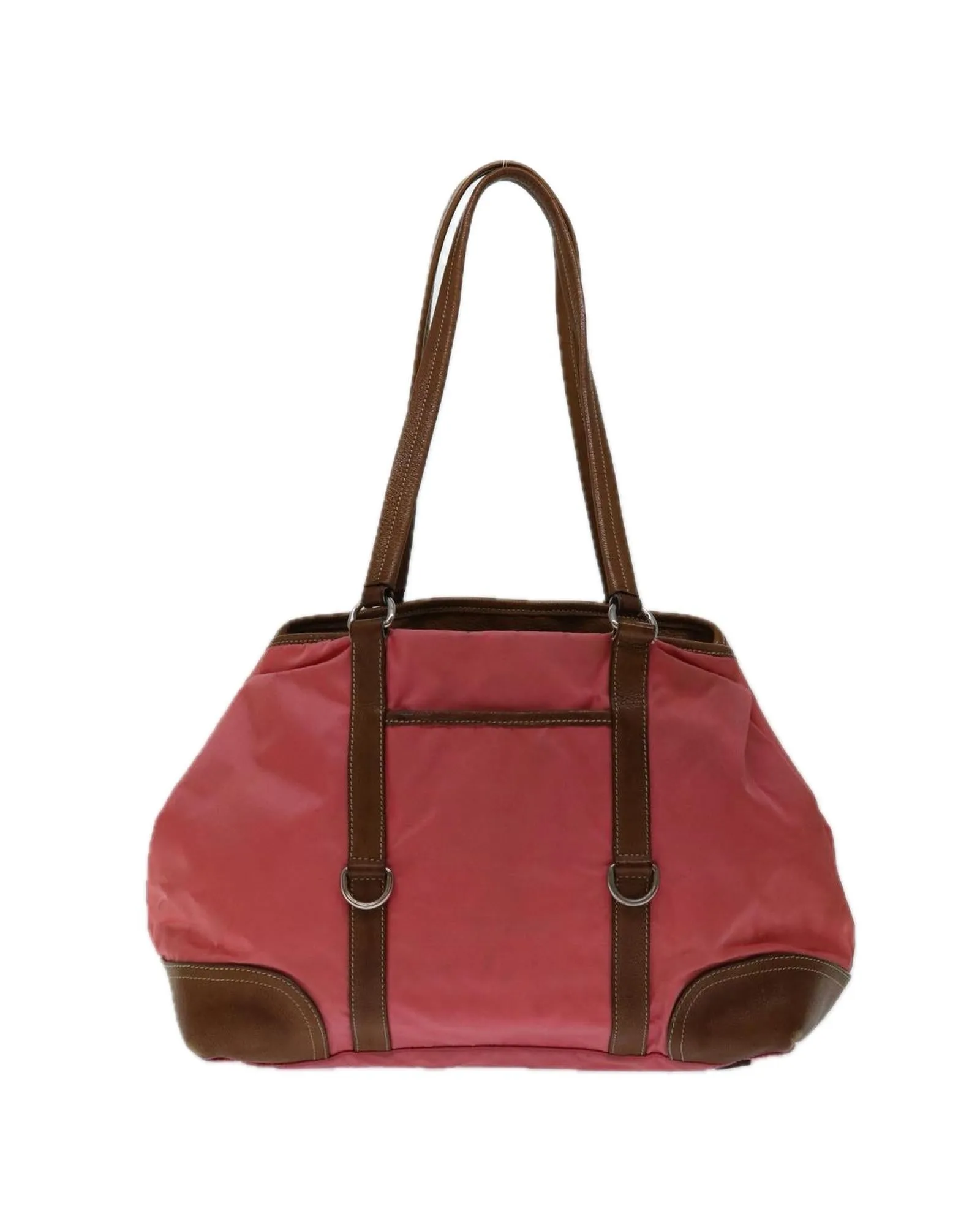 Nylon Tote Bag with Accessory - Pink