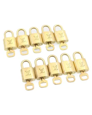 Padlock 10set Gold Tone LV Authentic