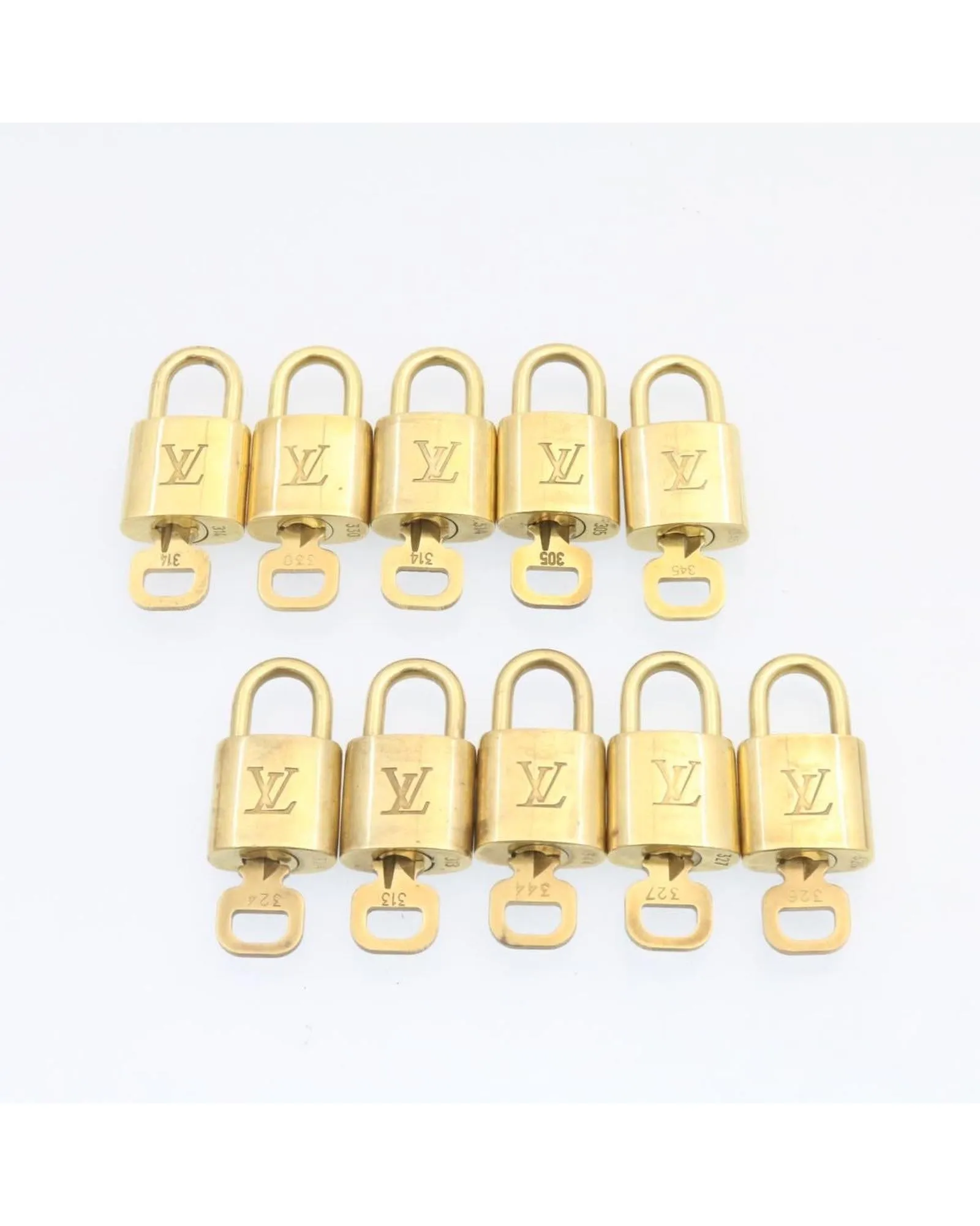 Padlock 10set Gold Tone LV Authentic