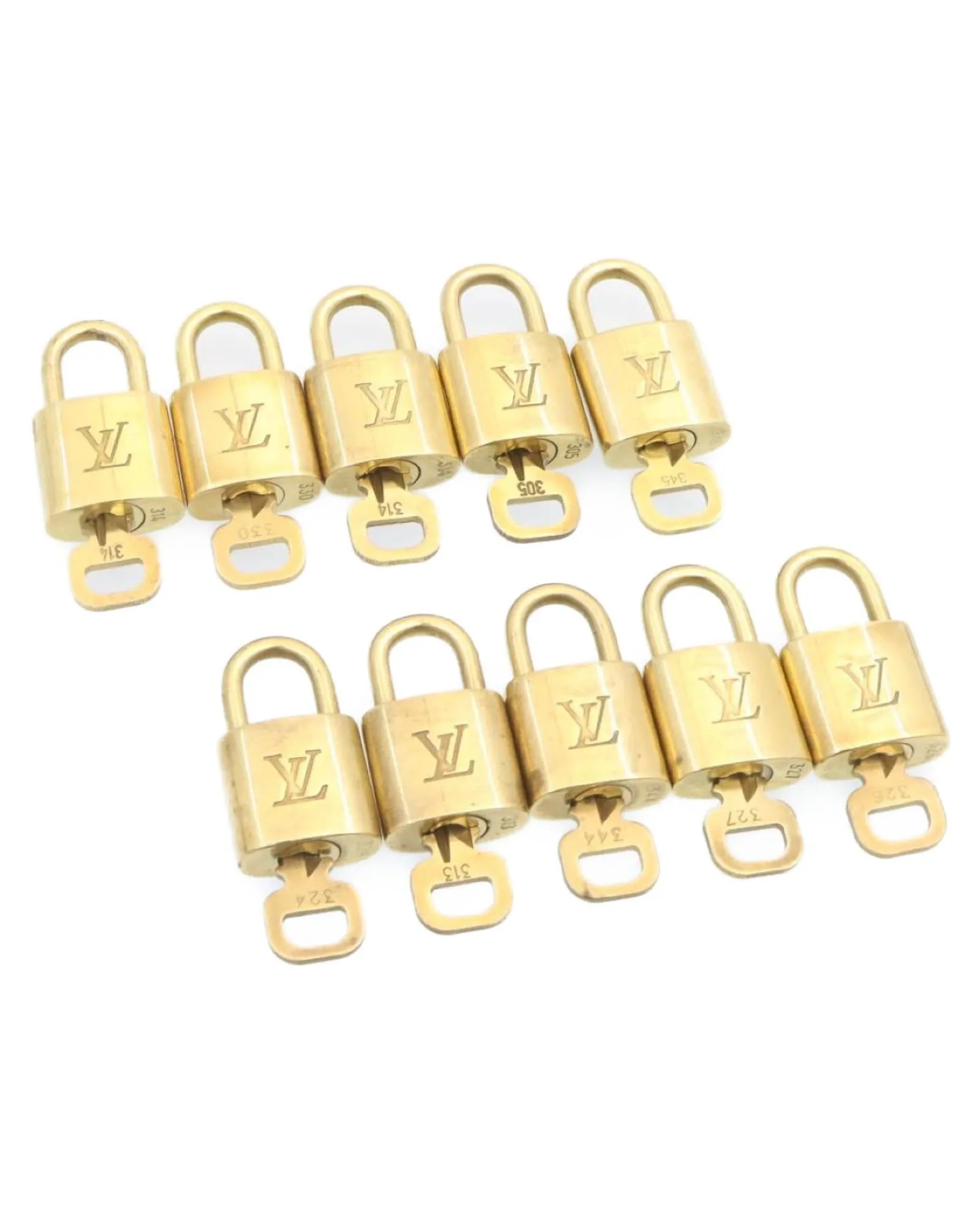 Padlock 10set Gold Tone LV Authentic