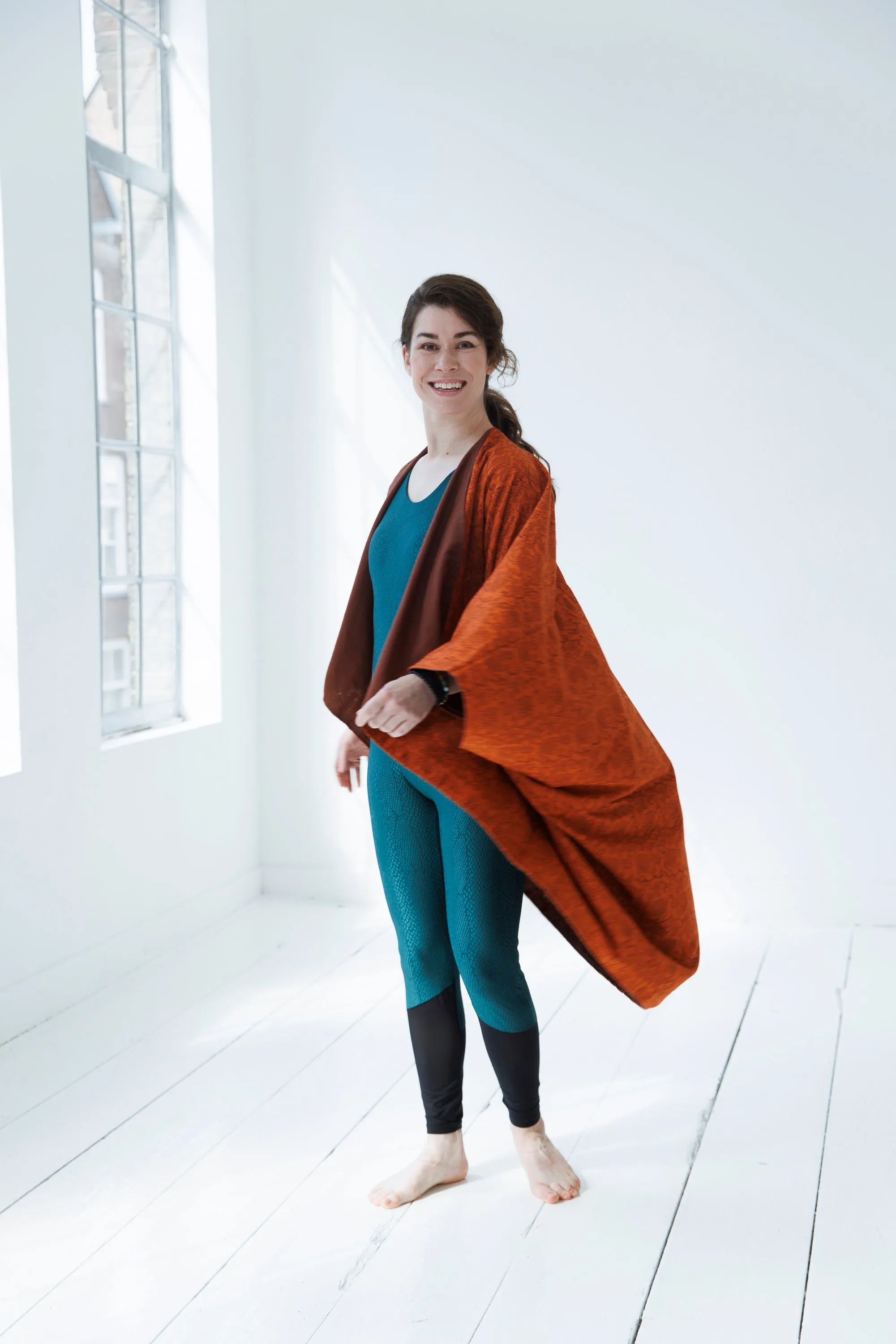 PETITE Cotton Kimono Earth