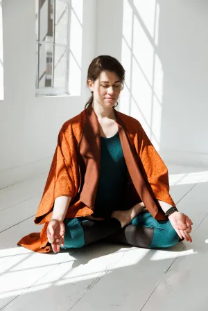 PETITE Cotton Kimono Earth