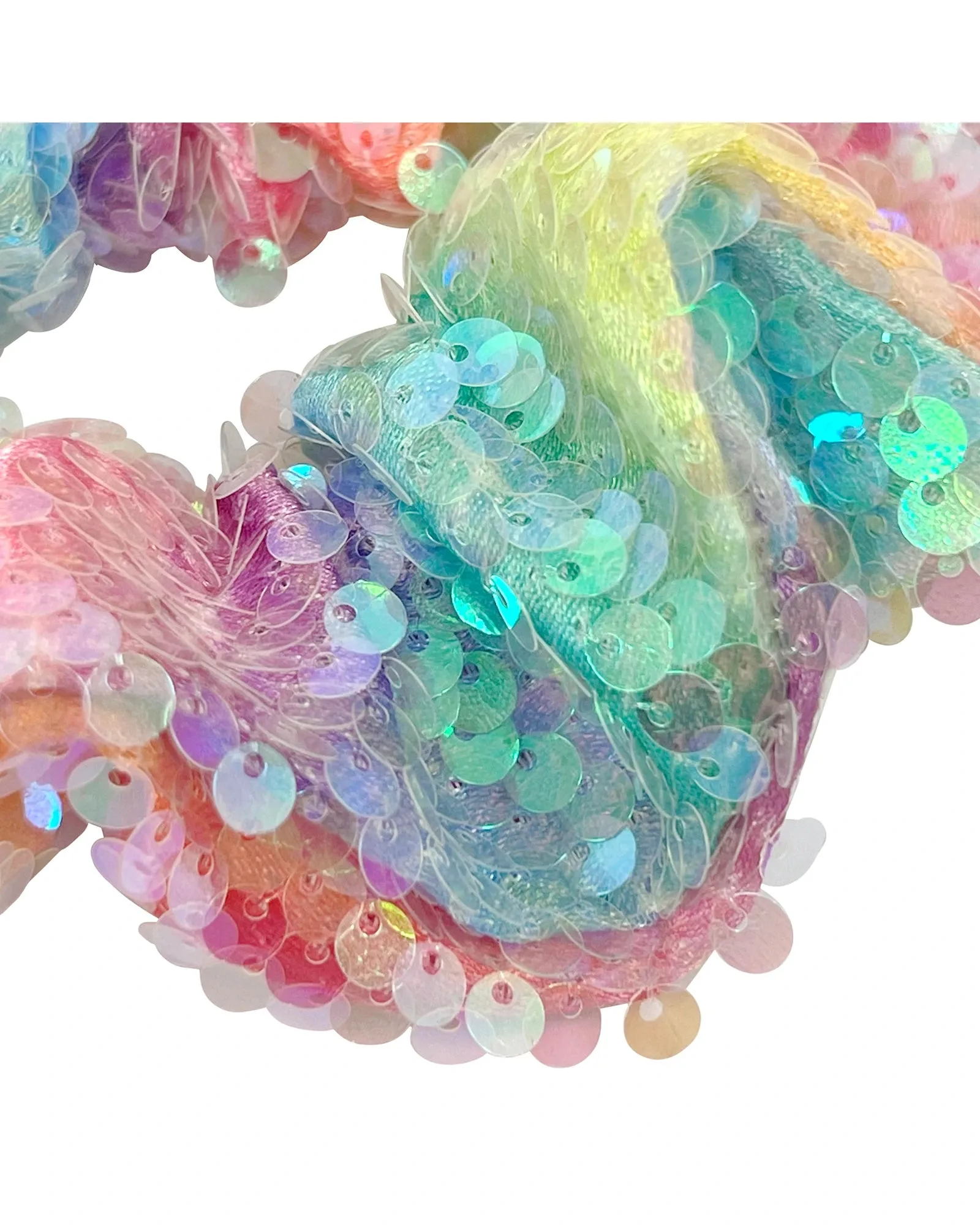 Pink Poppy Unicorn Rainbow Sequin Scrunchie