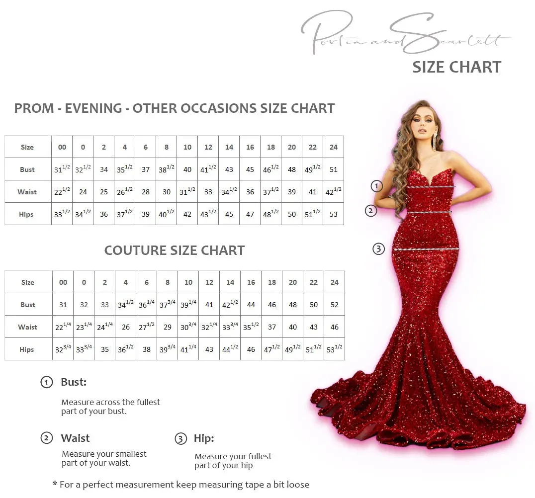 Portia & Scarlett PS21287 "Glisten" Sequin Sheath Dress - Emerald Green or Rose Gold