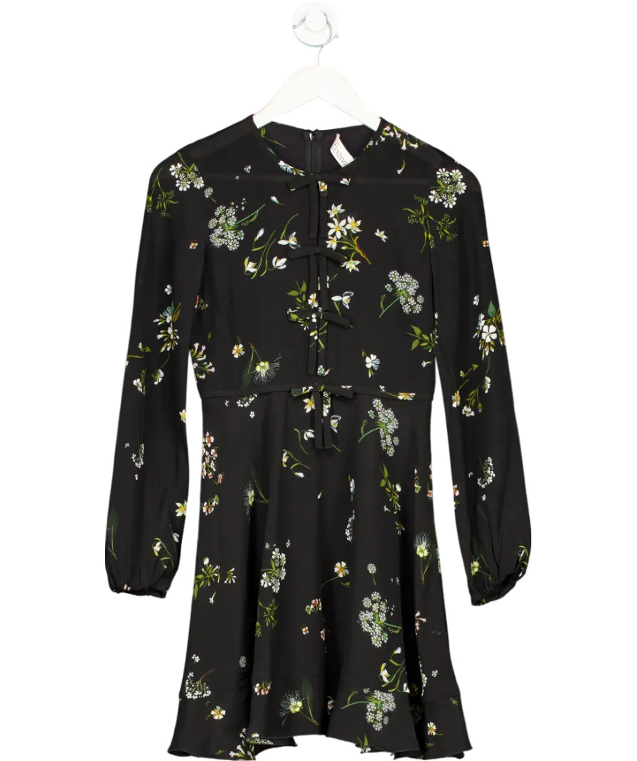 Red Valentino Black Sheer Floral Mini Dress UK XS/S