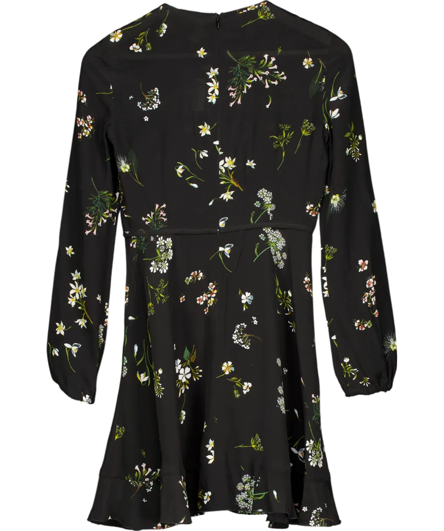 Red Valentino Black Sheer Floral Mini Dress UK XS/S
