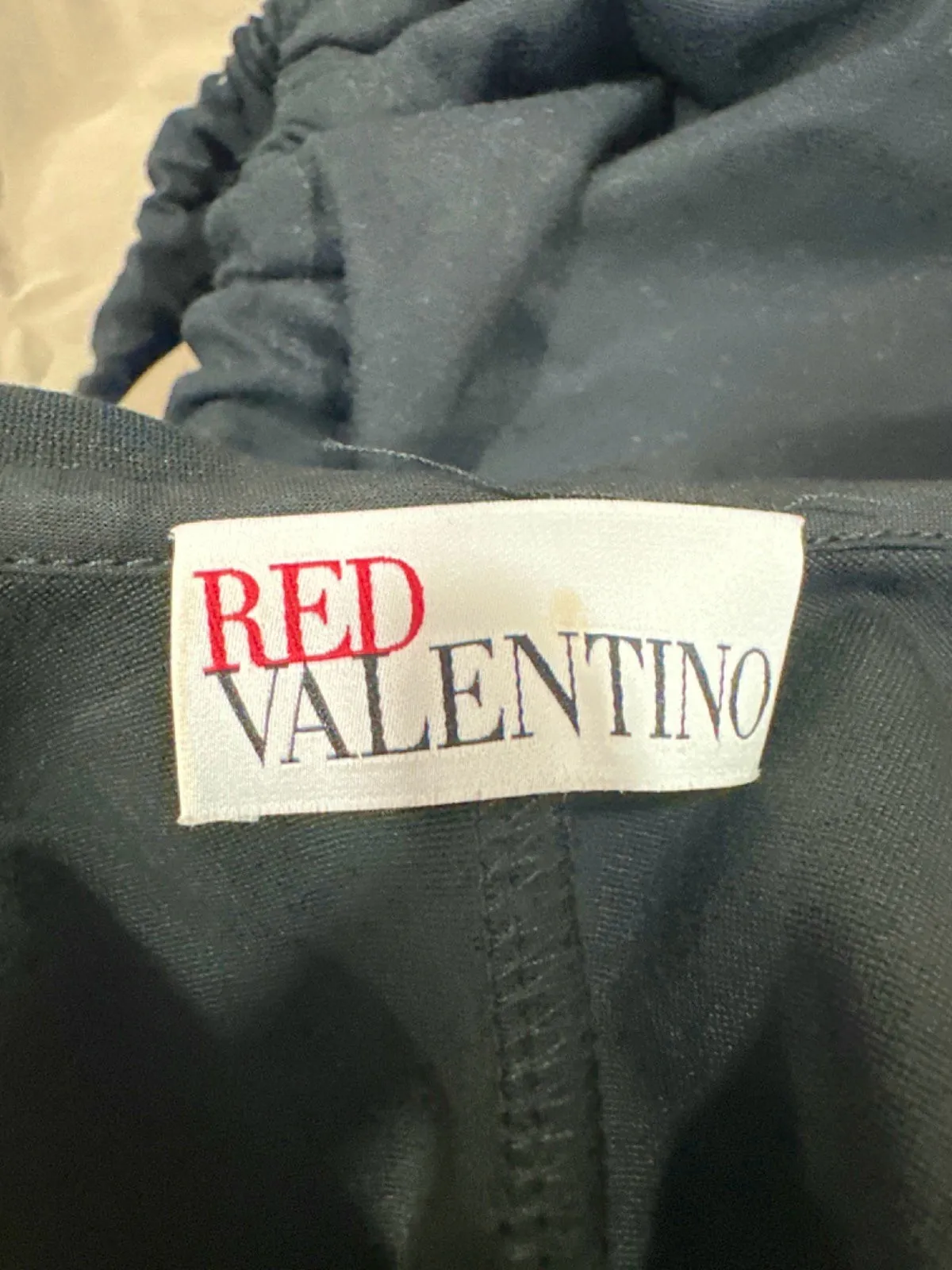 Red Valentino Black Sleeveless Bow Detail Dress UK M