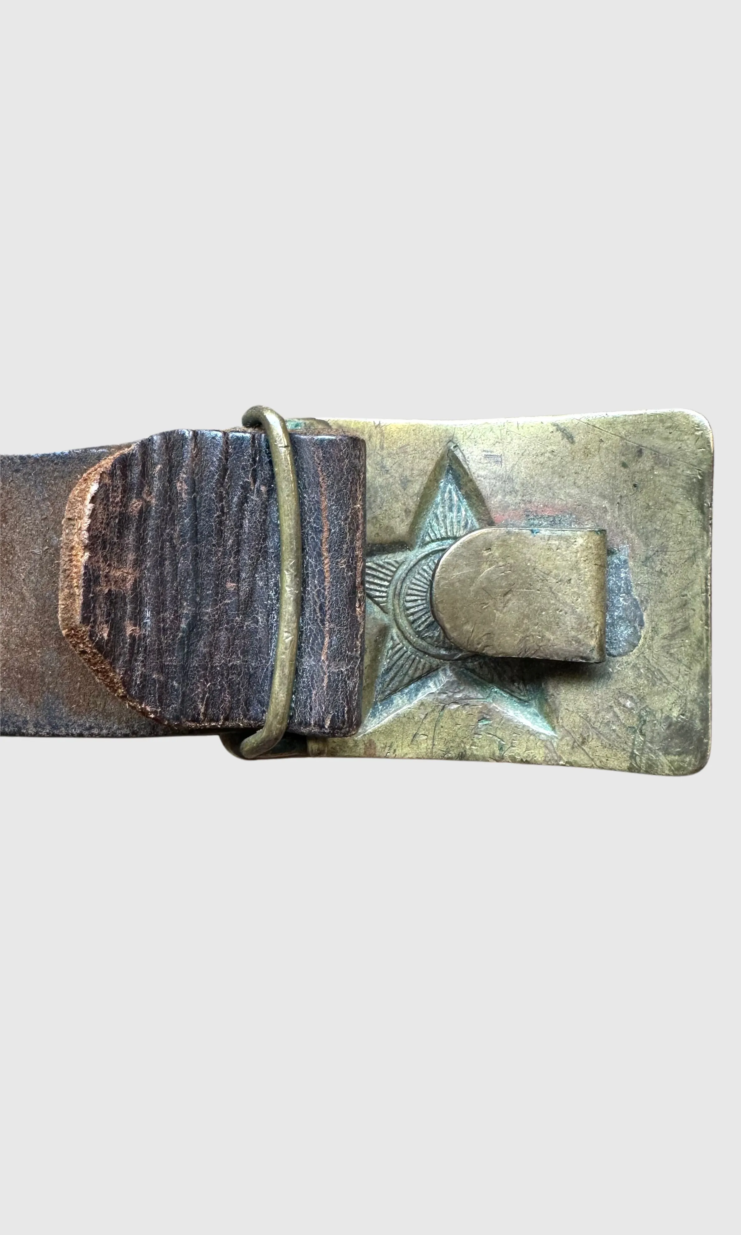 RUSSIAN HAMMER and SICKLE Vintage Brass Belt • Size Medium