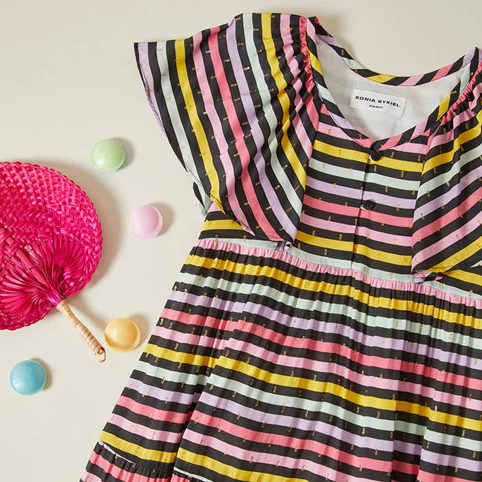 Sonia Rykiel Child Malou Dress Multicolour Stripes