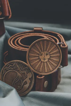 Sun   Moon Belt Buckle