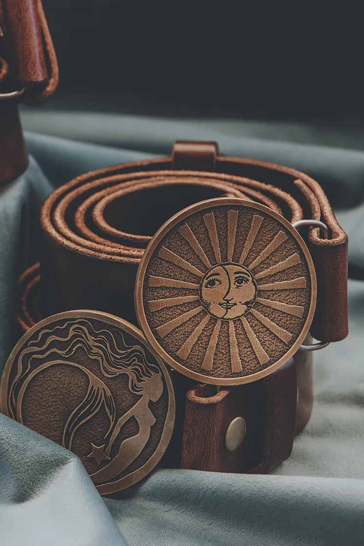Sun   Moon Belt Buckle