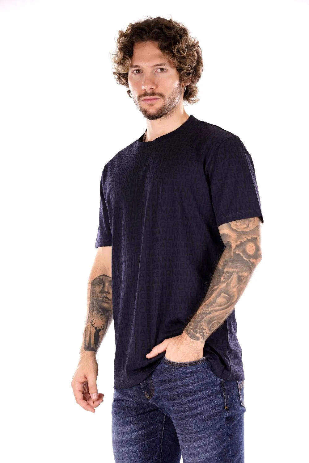 T-shirt ARMANI EXCHANGE da Uomo - blu 6DZTJAZJH4Z55JR BLU