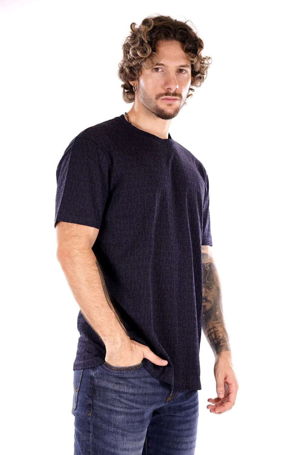 T-shirt ARMANI EXCHANGE da Uomo - blu 6DZTJAZJH4Z55JR BLU