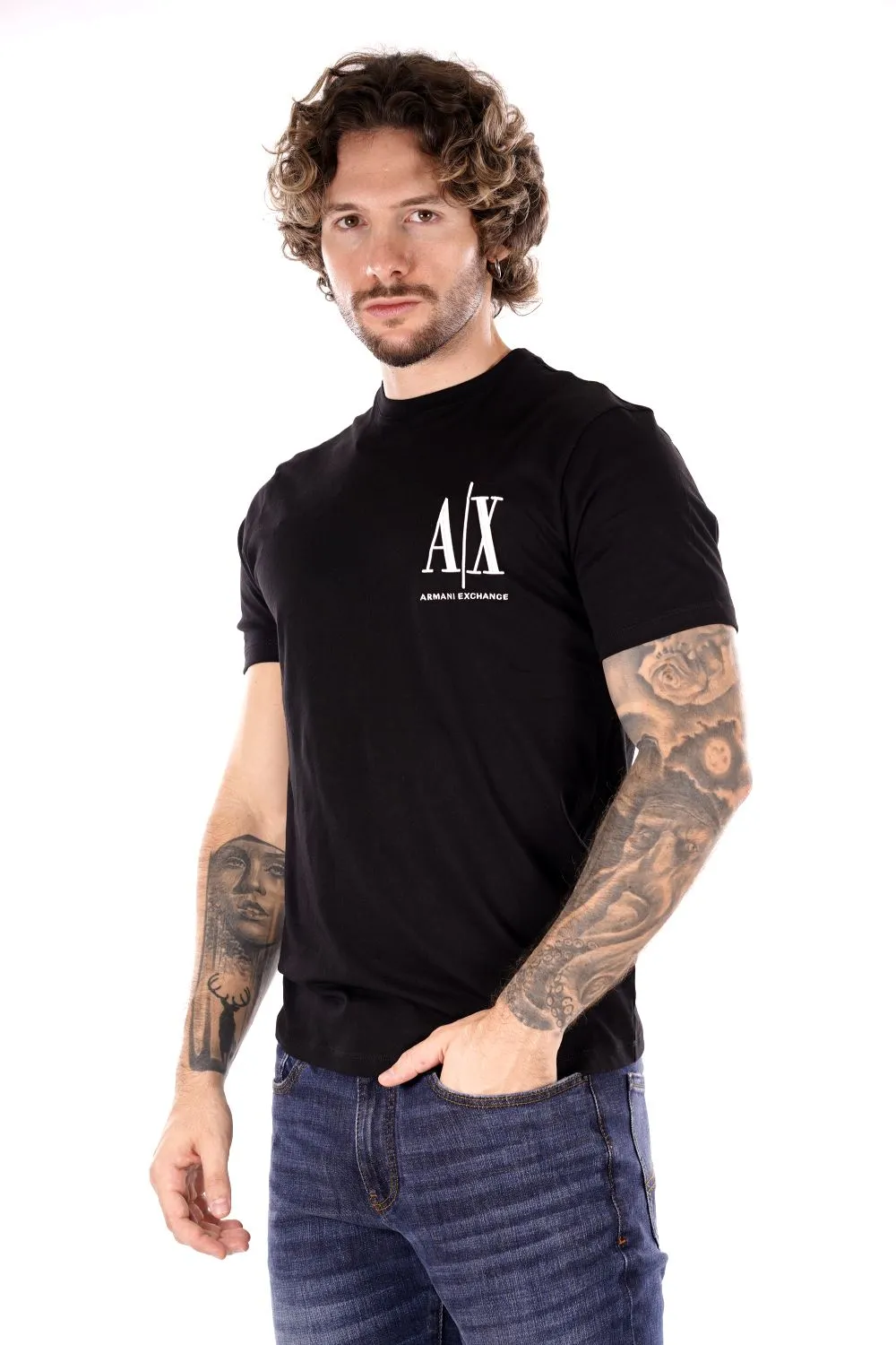 T-shirt ARMANI EXCHANGE da Uomo - nero 8NZTPHZJH4Z1200 NERO