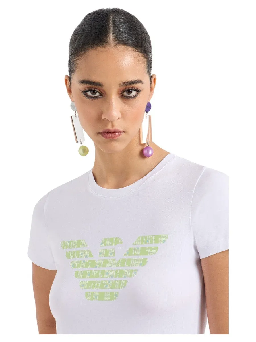 T-shirt ASV in Jersey Organico con Maxi Stampa Aquila