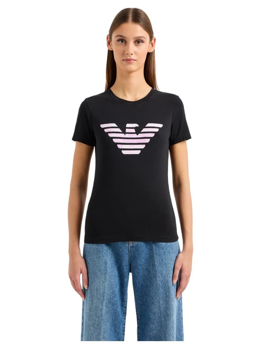 T-shirt ASV in Jersey Organico con Maxi Stampa Aquila