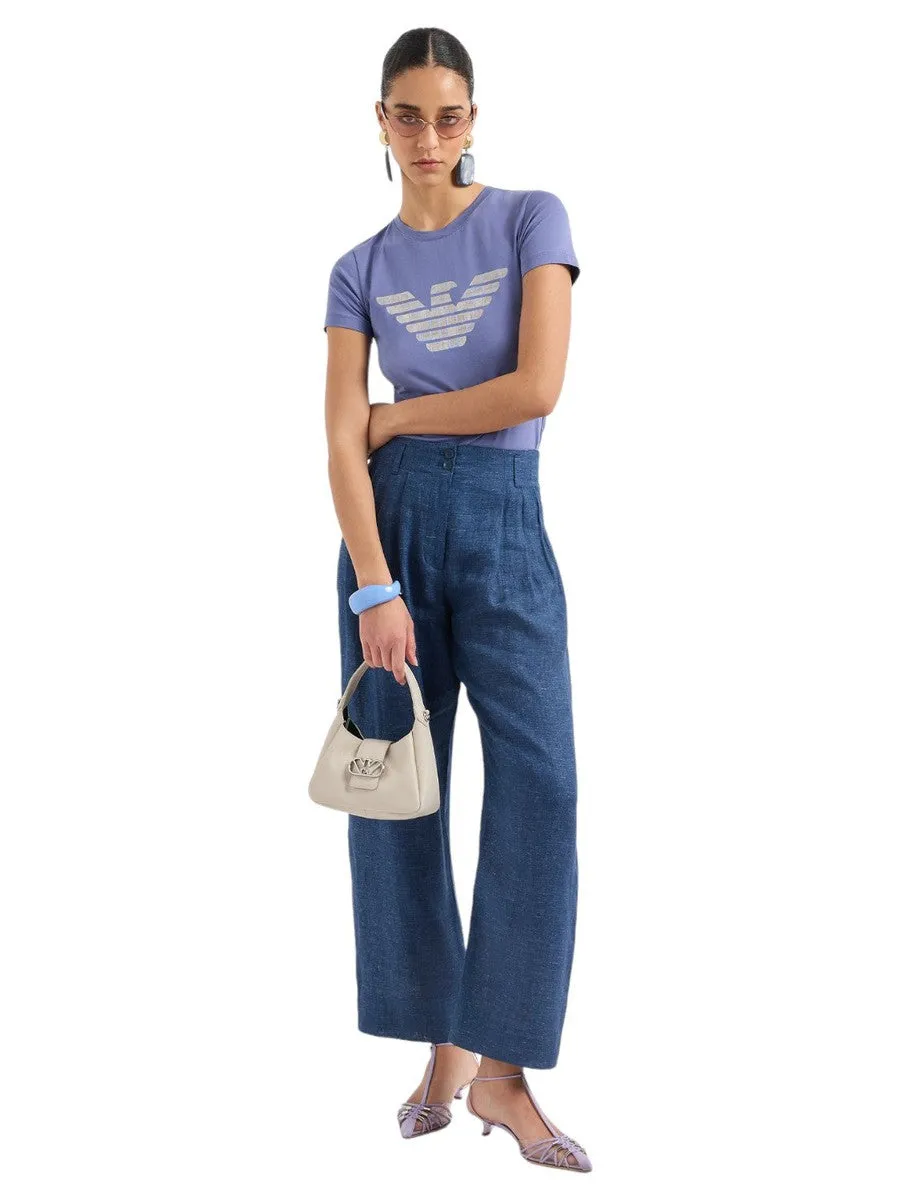 T-shirt ASV in Jersey Organico con Maxi Stampa Aquila