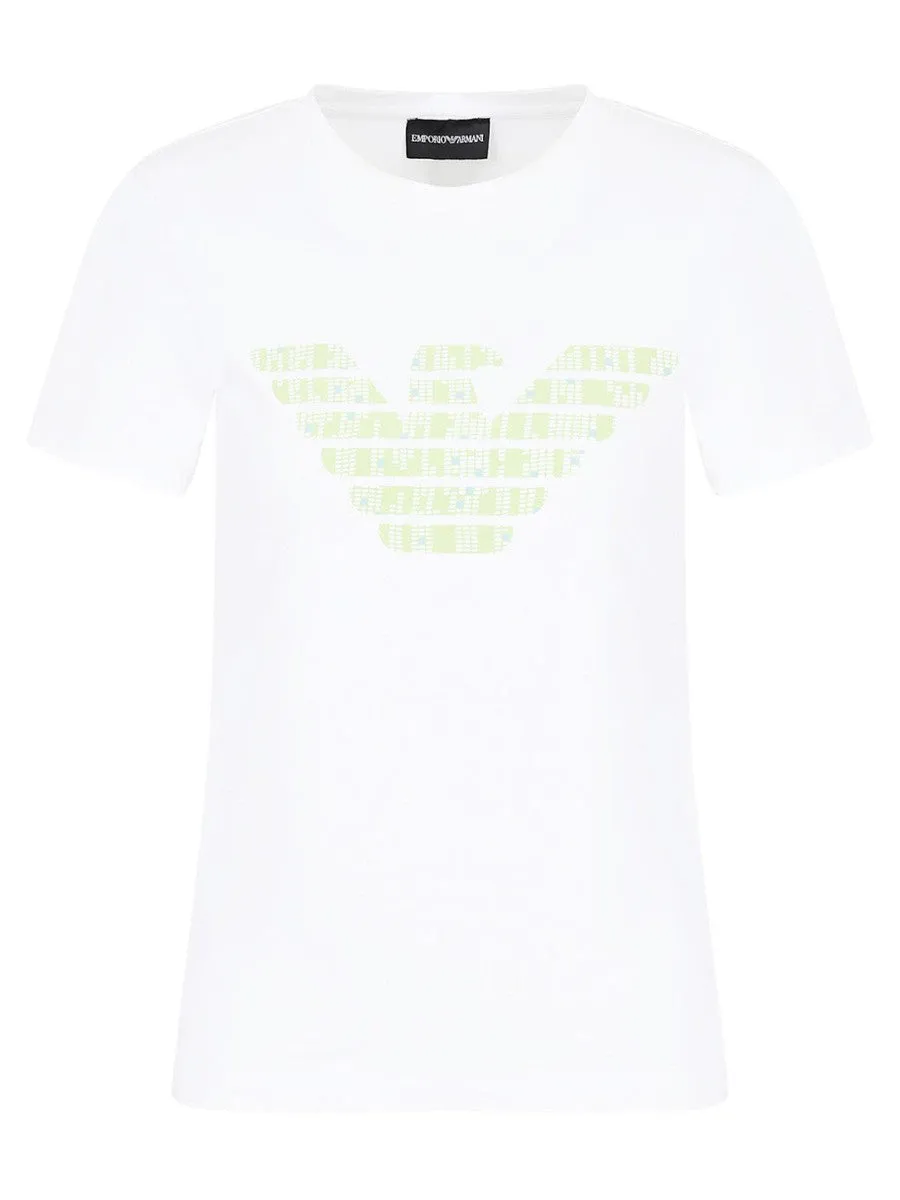 T-shirt ASV in Jersey Organico con Maxi Stampa Aquila