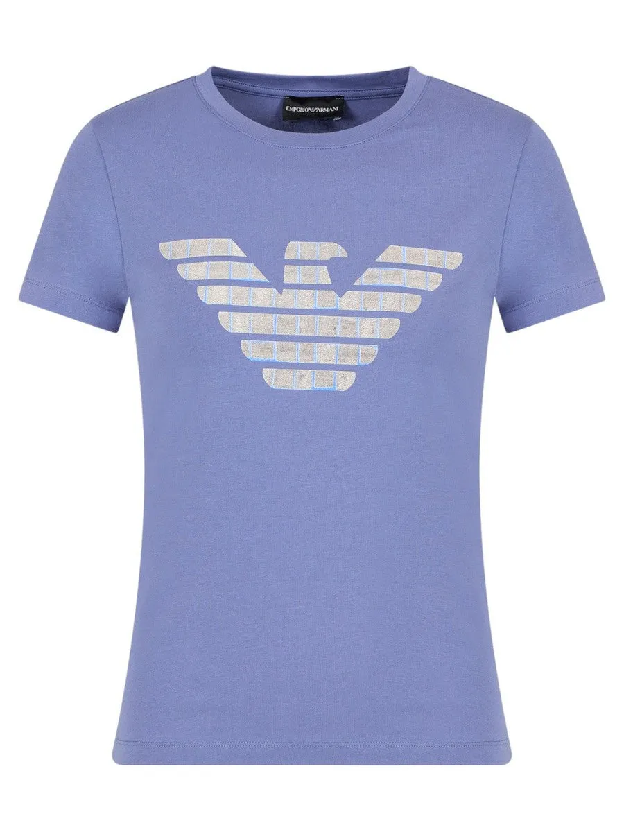 T-shirt ASV in Jersey Organico con Maxi Stampa Aquila