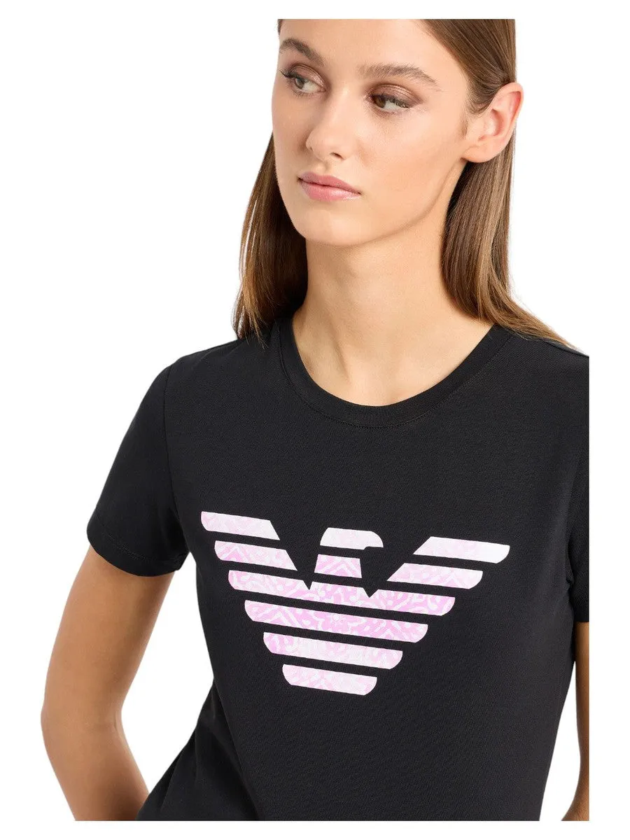 T-shirt ASV in Jersey Organico con Maxi Stampa Aquila