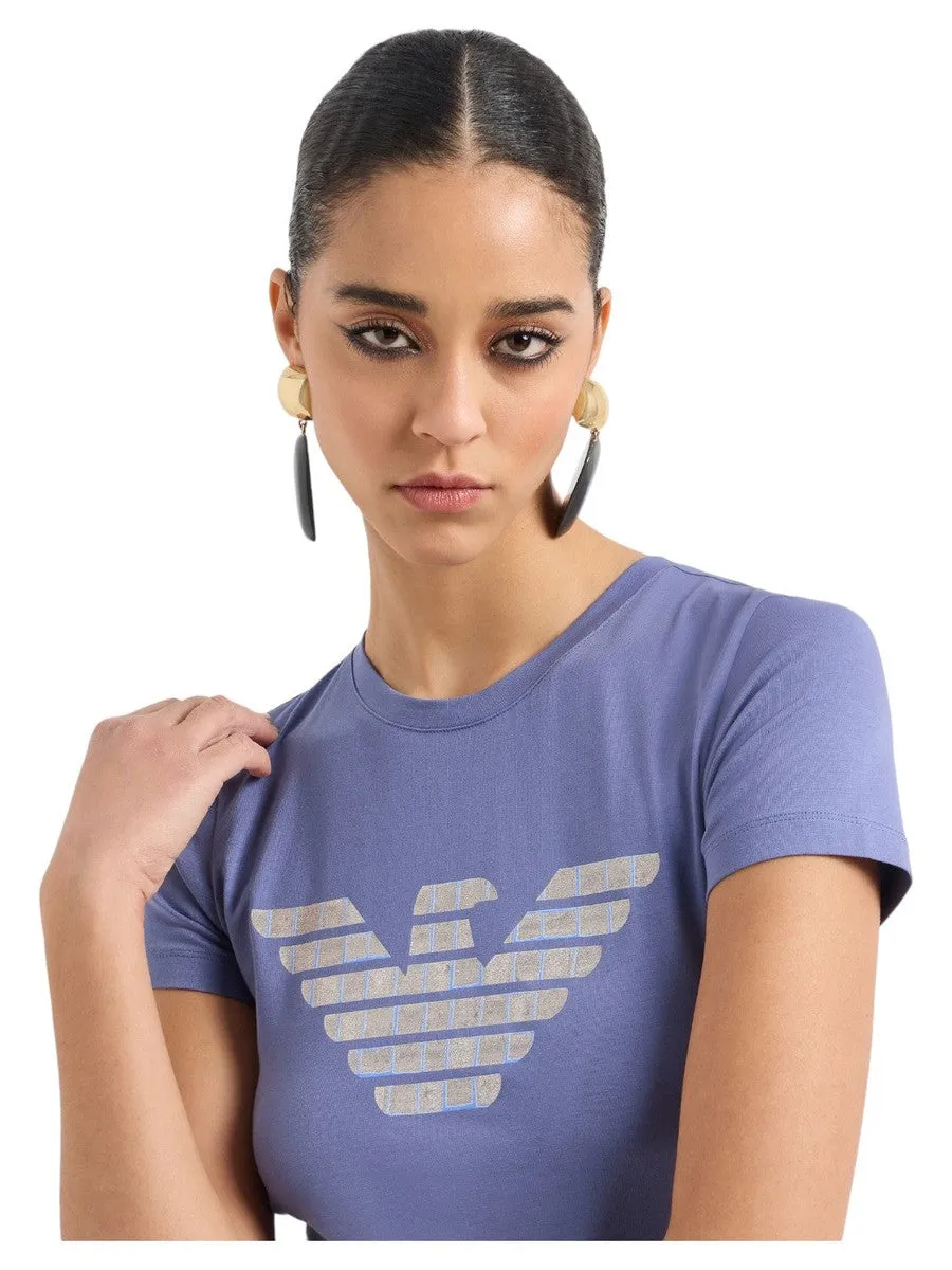 T-shirt ASV in Jersey Organico con Maxi Stampa Aquila