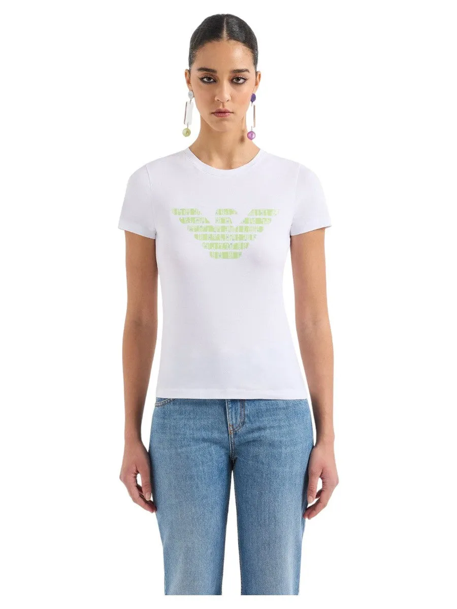 T-shirt ASV in Jersey Organico con Maxi Stampa Aquila