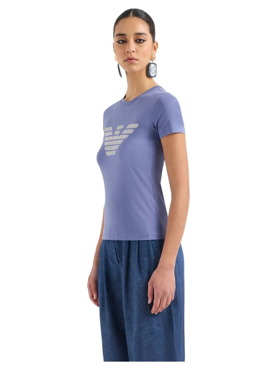 T-shirt ASV in Jersey Organico con Maxi Stampa Aquila
