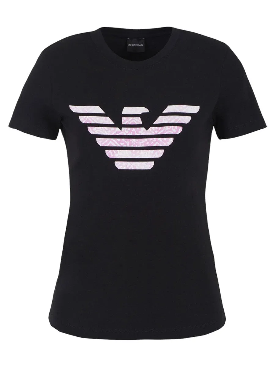T-shirt ASV in Jersey Organico con Maxi Stampa Aquila