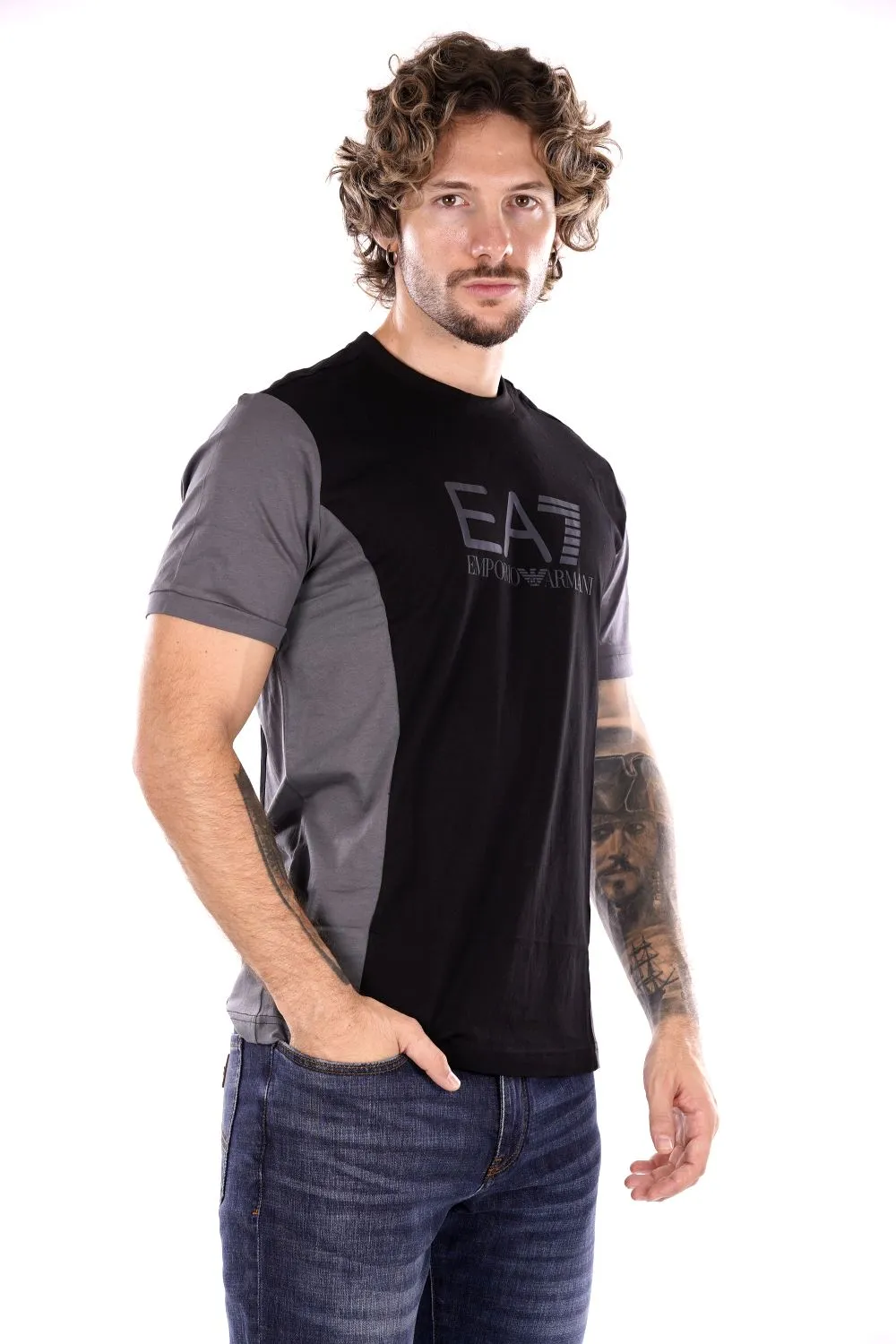 T-shirt EA7 da Uomo - nero 6DPT23PJVPZ1200 NEROGRIGIO