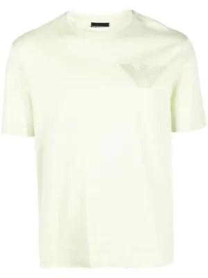 T-shirt in cotone logo ricamato