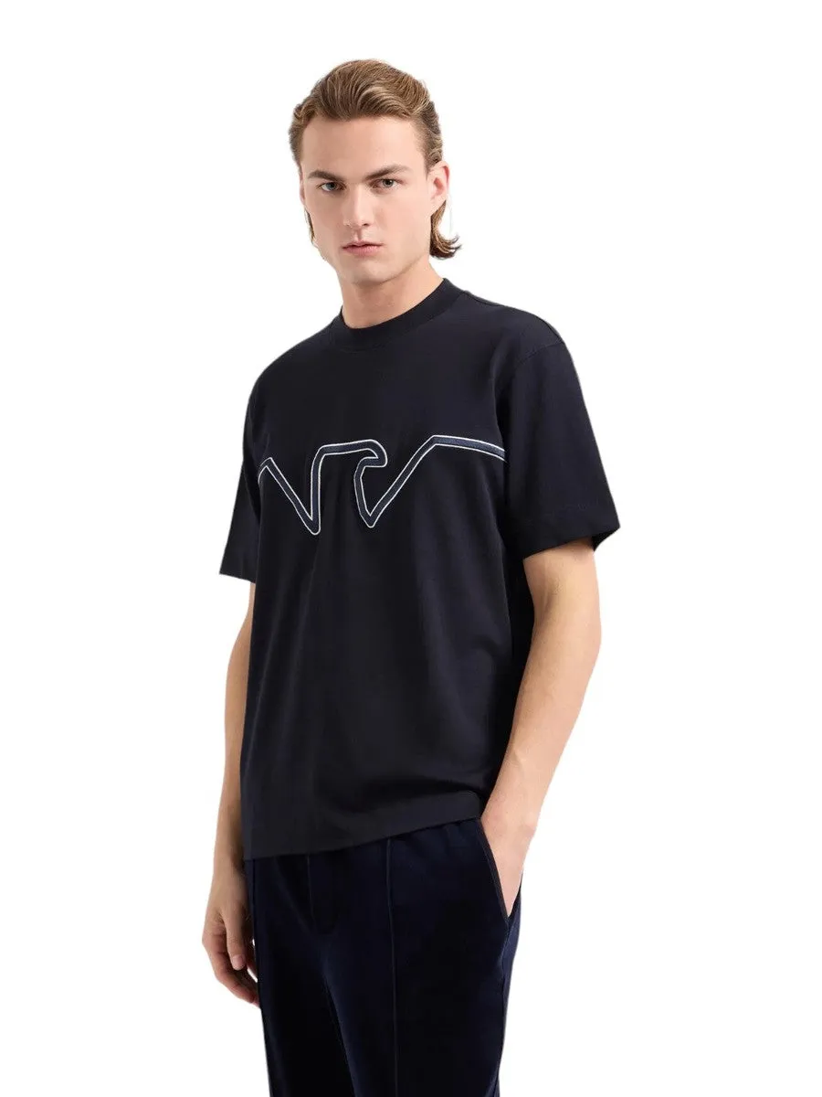 T-shirt in jersey heavy con ricamo logo a rilievo ASV