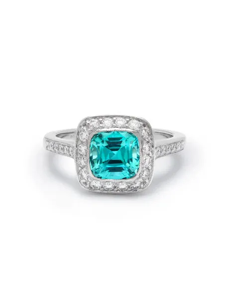 Tiffany & Co. Mint Green Tourmaline & Diamond Ring