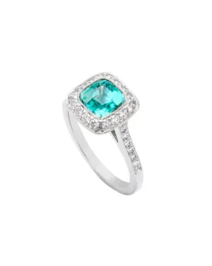 Tiffany & Co. Mint Green Tourmaline & Diamond Ring