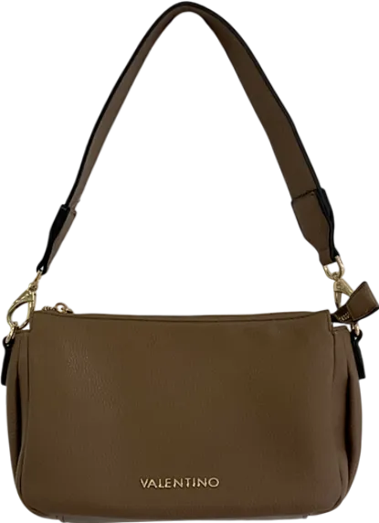 Valentino by Mario Valentino Beige Studded Logo Shoulder Bag