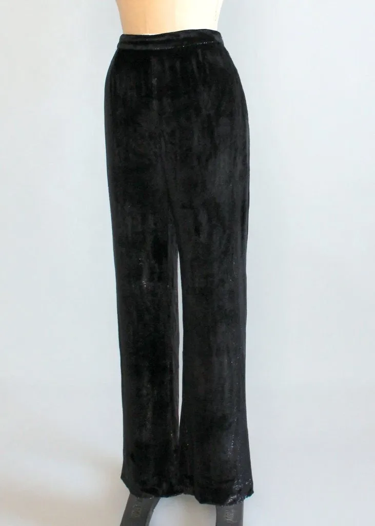 Vintage 1990s Giorgio Armani Black Shimmer Pants