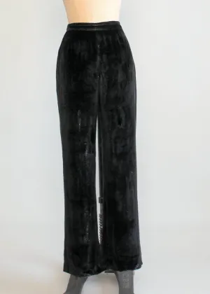 Vintage 1990s Giorgio Armani Black Shimmer Pants