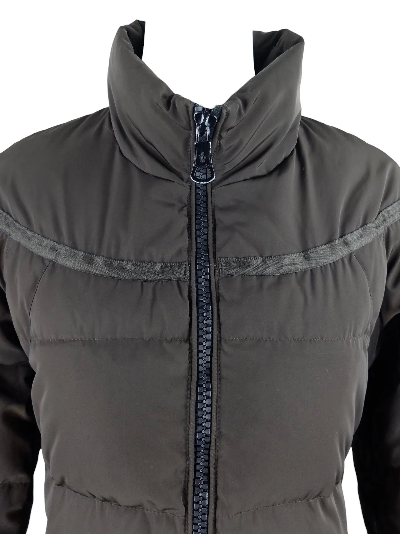 Vintage 2000s Y2K Moncler Down Feather Dark Brown Long Winter Puffer Jacket | Size S-M