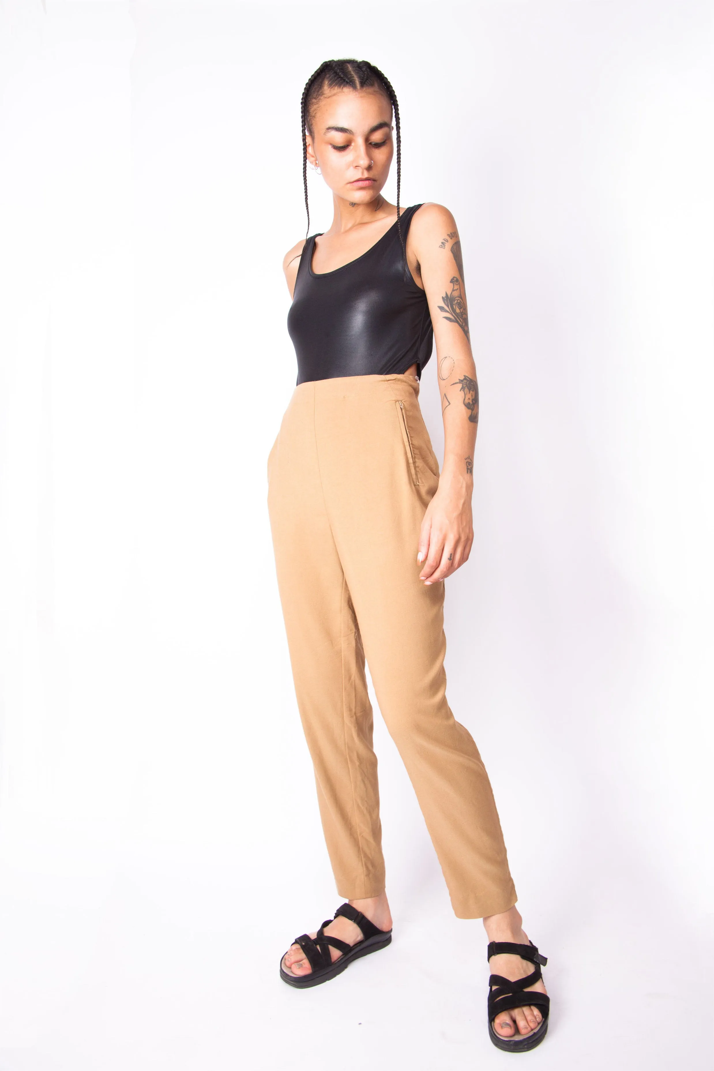 Vintage 90s Prada Beige Work Trousers